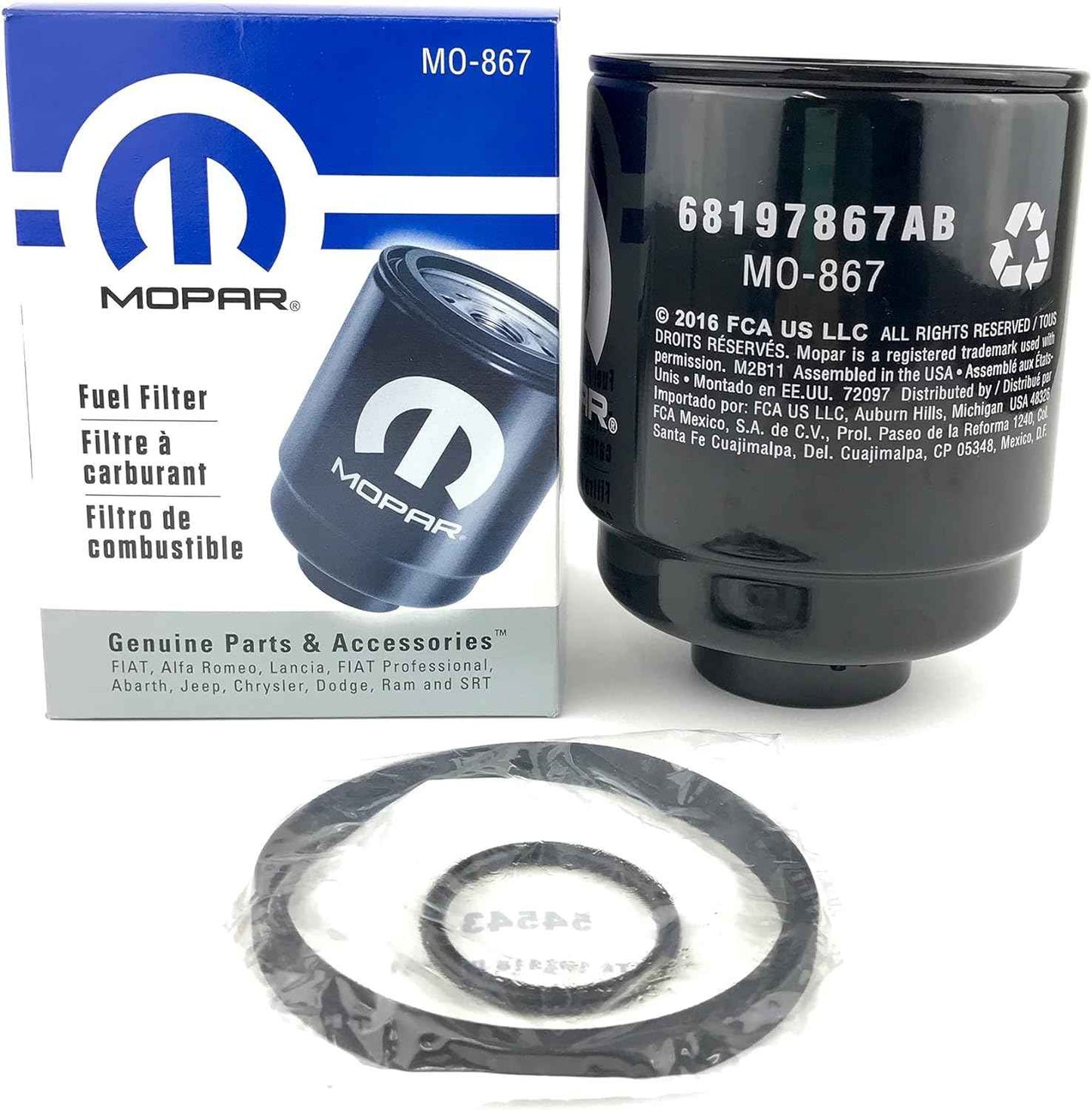 Mopar Cummins Oil Fuel Filter Kit for 2013-2018 Dodge RAM 2500-5500 6.7L - OEM Quality Replacement